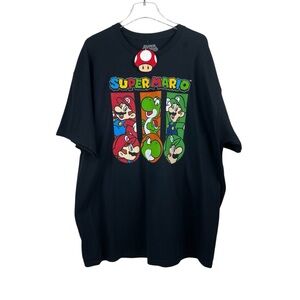 Nintendo Super Mario Bros Characters Black T-Shirt Men’s Size XXL NWT